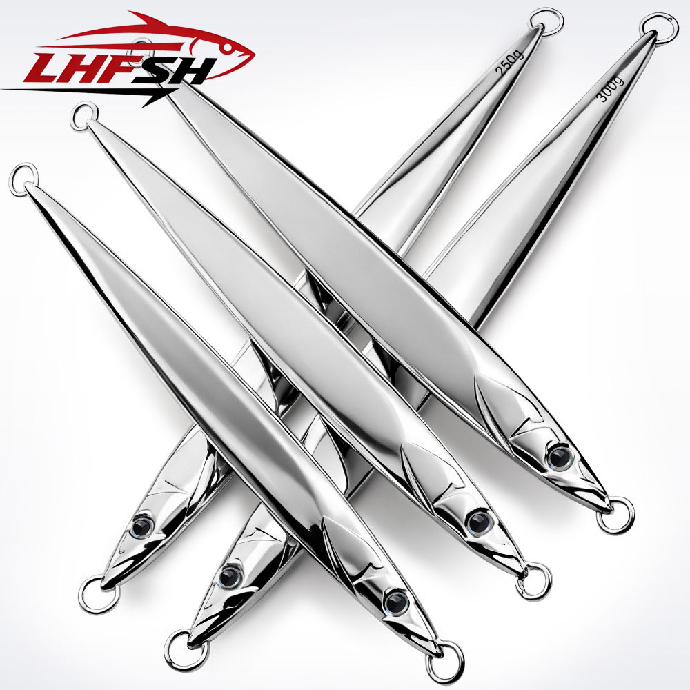 Fishing Lure Spoon - LHFSH 180g-300g メタルジギングルアー 釣り用ジグ 高炭素鋼フック 光沢のある海水スプーンベイト