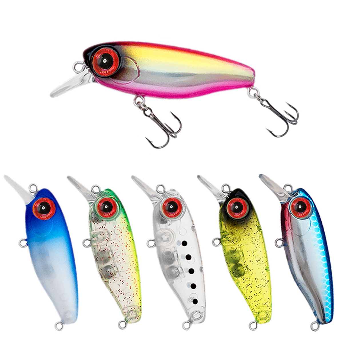 Fishing Lure Spoon - 3.8 センチメートル 2.7 グラム釣りルアーマイクロミノーミニワブラールアーサスペンドトローリングジャークベイトスイムベイト人工ハード餌ストリームトラウト餌