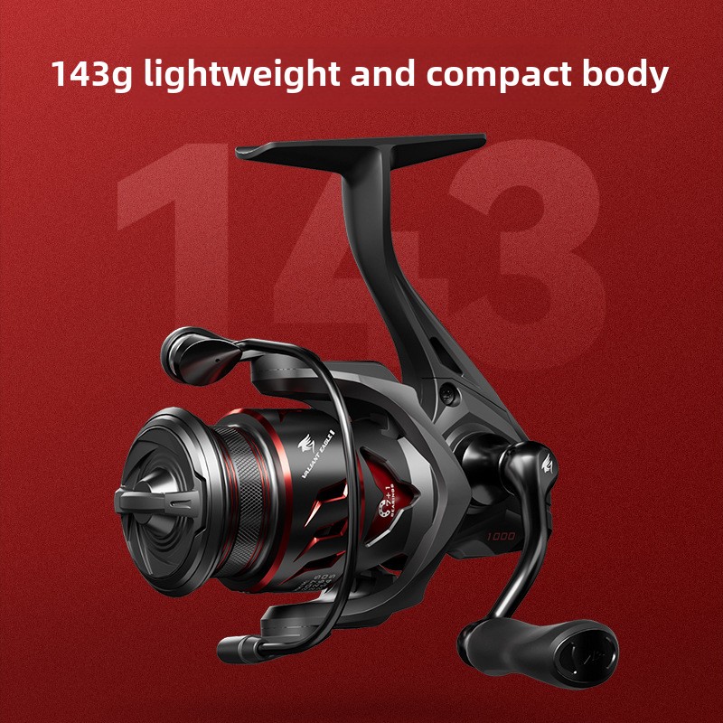 Kastking Reel Zephyr - Castin24Black Hongshun マイクロスピニングリール超軽量ルアーフィッシングリール長距離キャスティング浅いスプールクランクアームフィッシング R