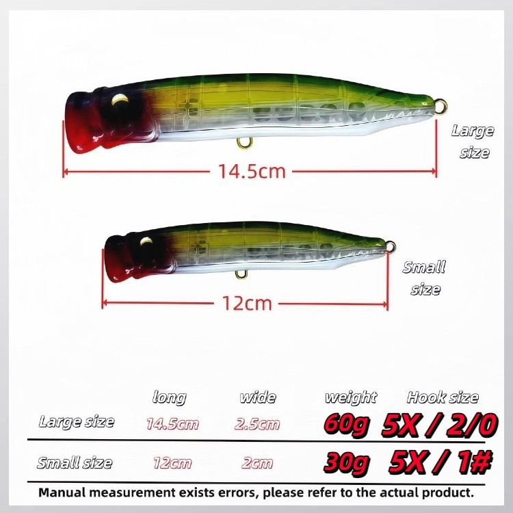 30G 60G トローリング用トップウォーターフィードポッパ - Fishing Lure Buzzbait のレビューと価格