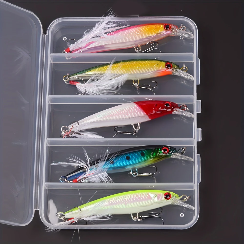 レーザー3Dアイズバイオニックミノー釣りルアー5個/箱 -  - Fishing Lure Accessories のレビューと価格