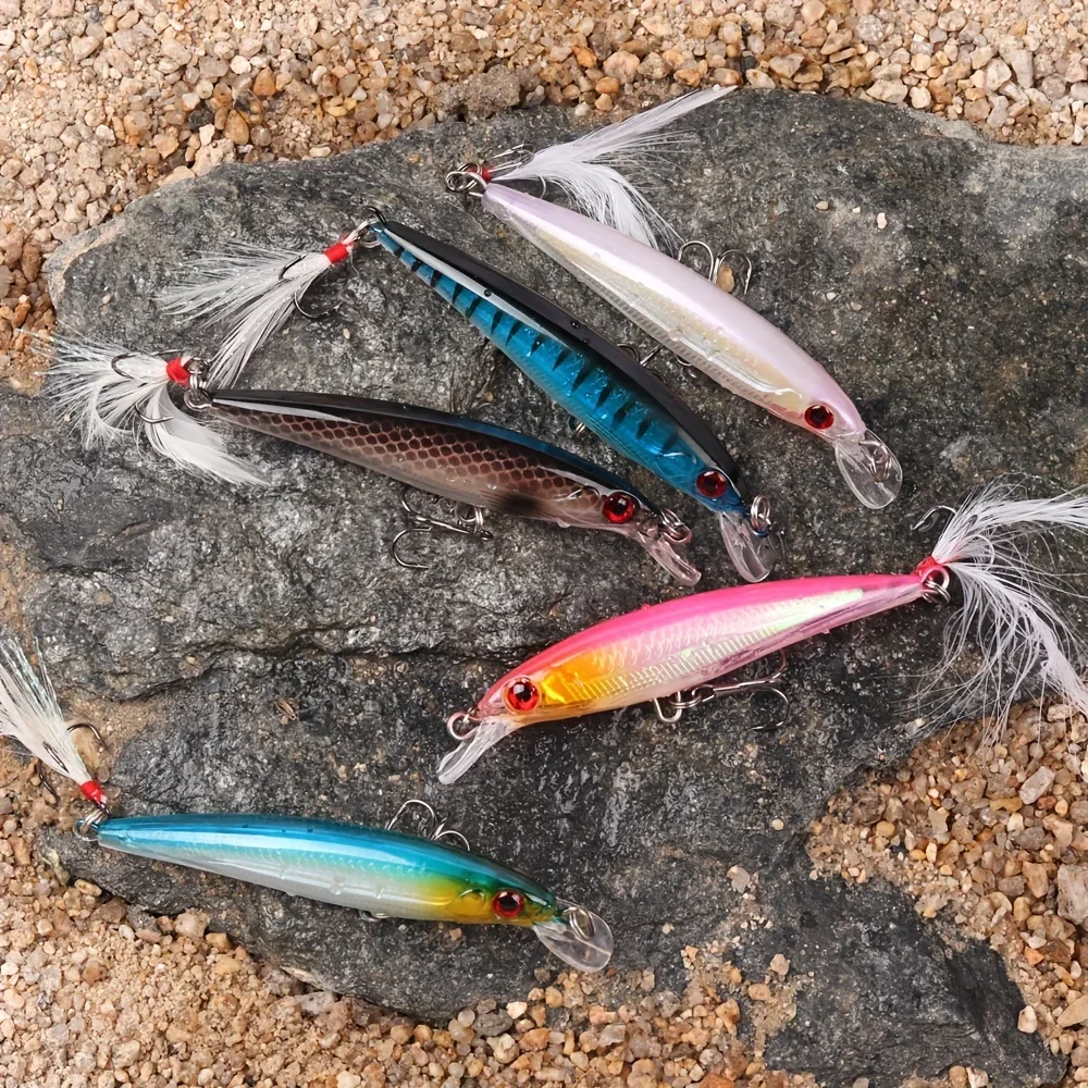 レーザー3Dアイズバイオニックミノー釣りルアー5個/箱 -  - Fishing Lure Accessories のレビューと価格