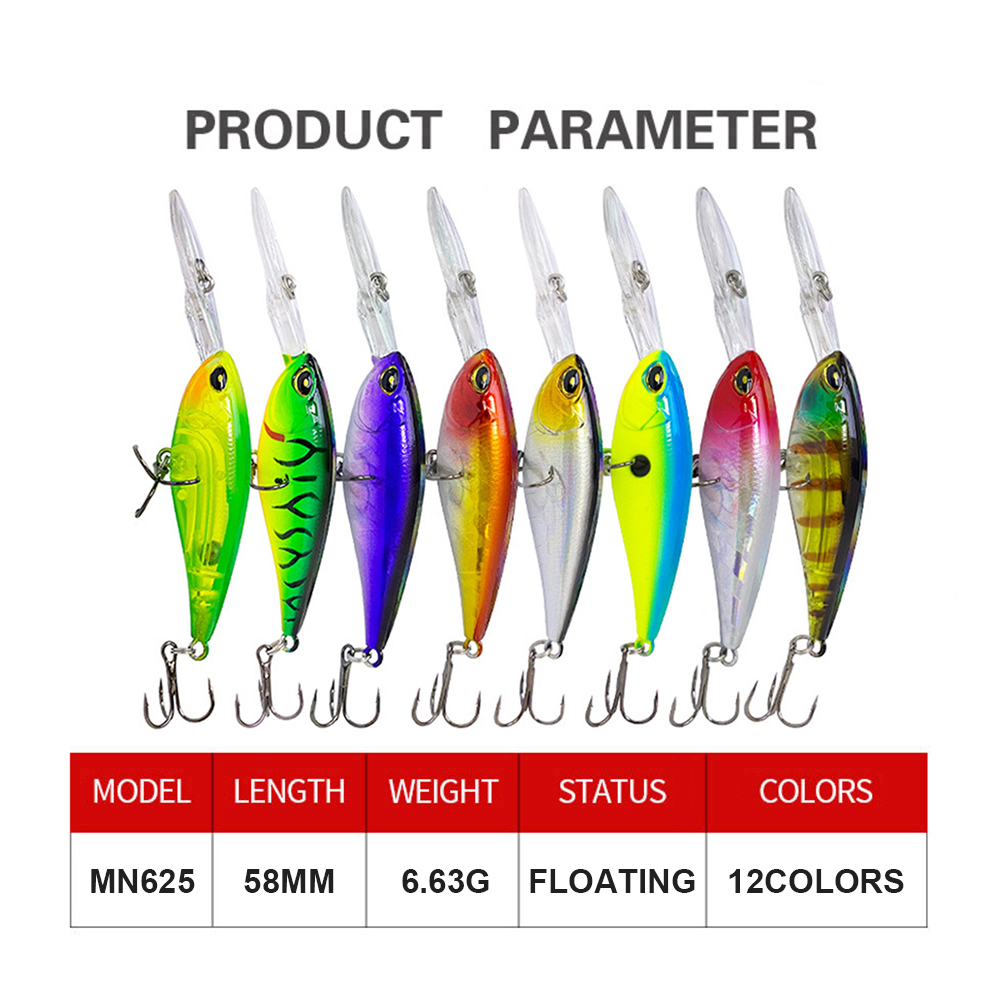 フローティングミノールアー,ハードベイト,ジャークベイト,バ - Fishing Lure Jerkbait のレビューと価格